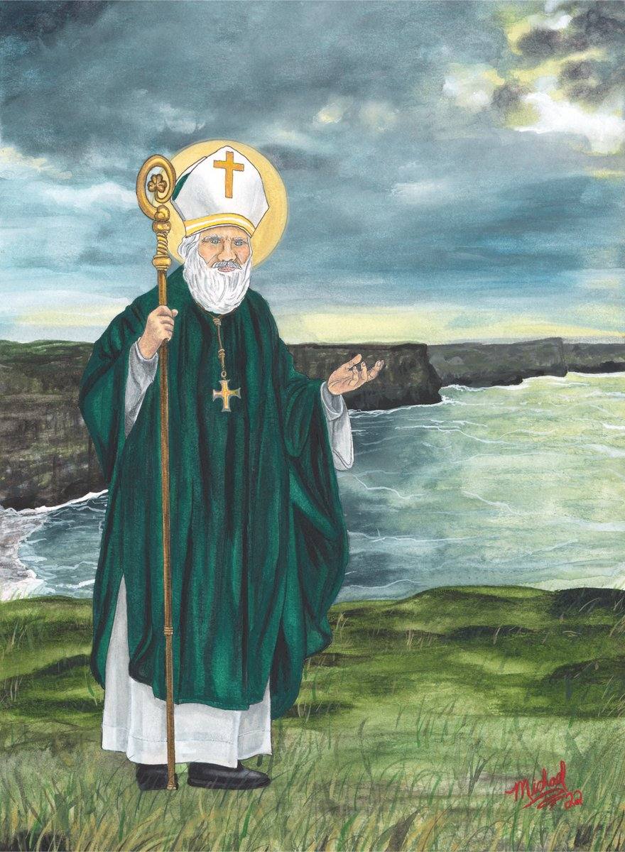 St. Patrick, an original painting by Michael Lombardi